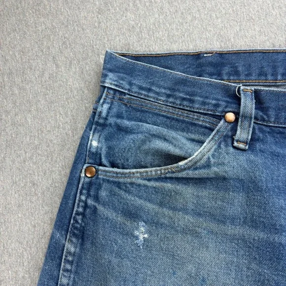Wrangler Jeans Means 36x32 Cowboy Cut Original Fit George Straight Blue Rodeo - Picture 12 of 16